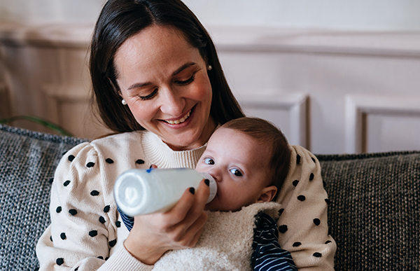 Beautiful Woman Feeding