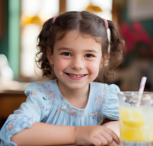 girl smiling