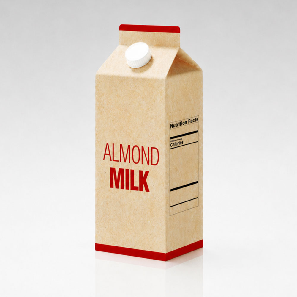 Milk made from ground almonds and water